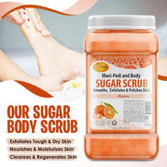Spa-like shower setup with SPA REDI Mandarin Sugar Scrub for a relaxing ritual.