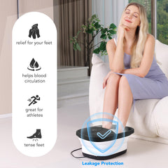 SPA4PIEDS red-light feature highlights soothing warmth for tired feet.