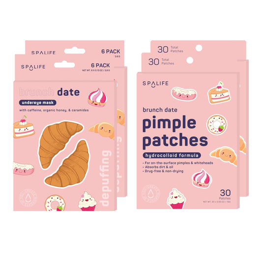 SpaLife Brunch Date under-eye mask flower packaging brightens tired eyes
