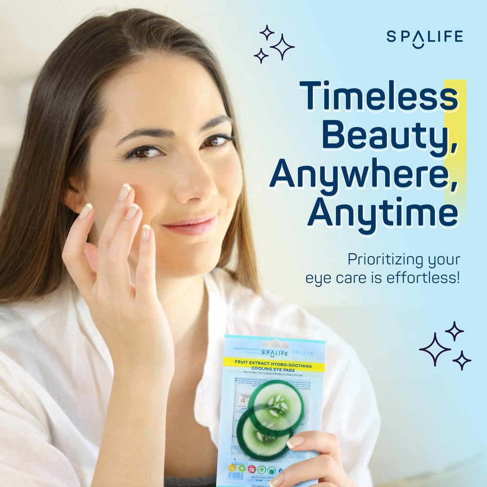 SpaLife dark-circle eye pads help even tone for a more awake look.