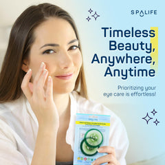 SpaLife dark-circle eye pads help even tone for a more awake look.