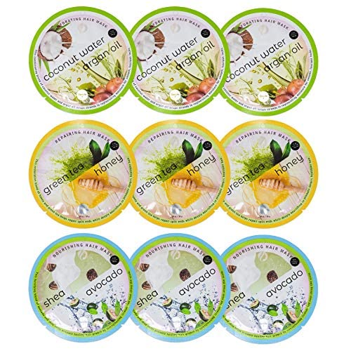 SpaLife Hair Mask Packets application scene highlights easy at-home spa treatment for frizz control.