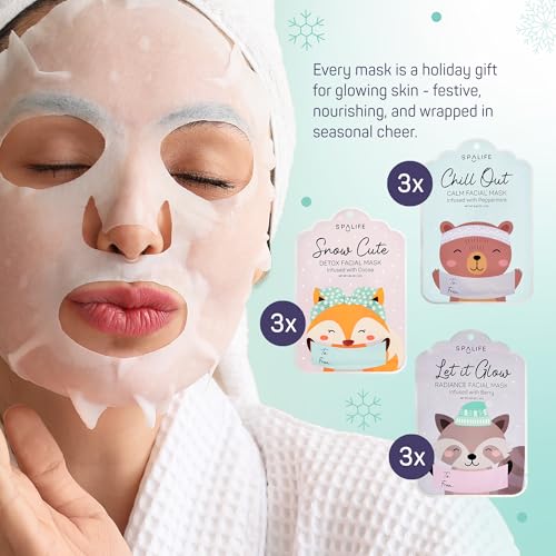 SpaLife Snow Cute nourishing mask with cocoa and blueberry extracts