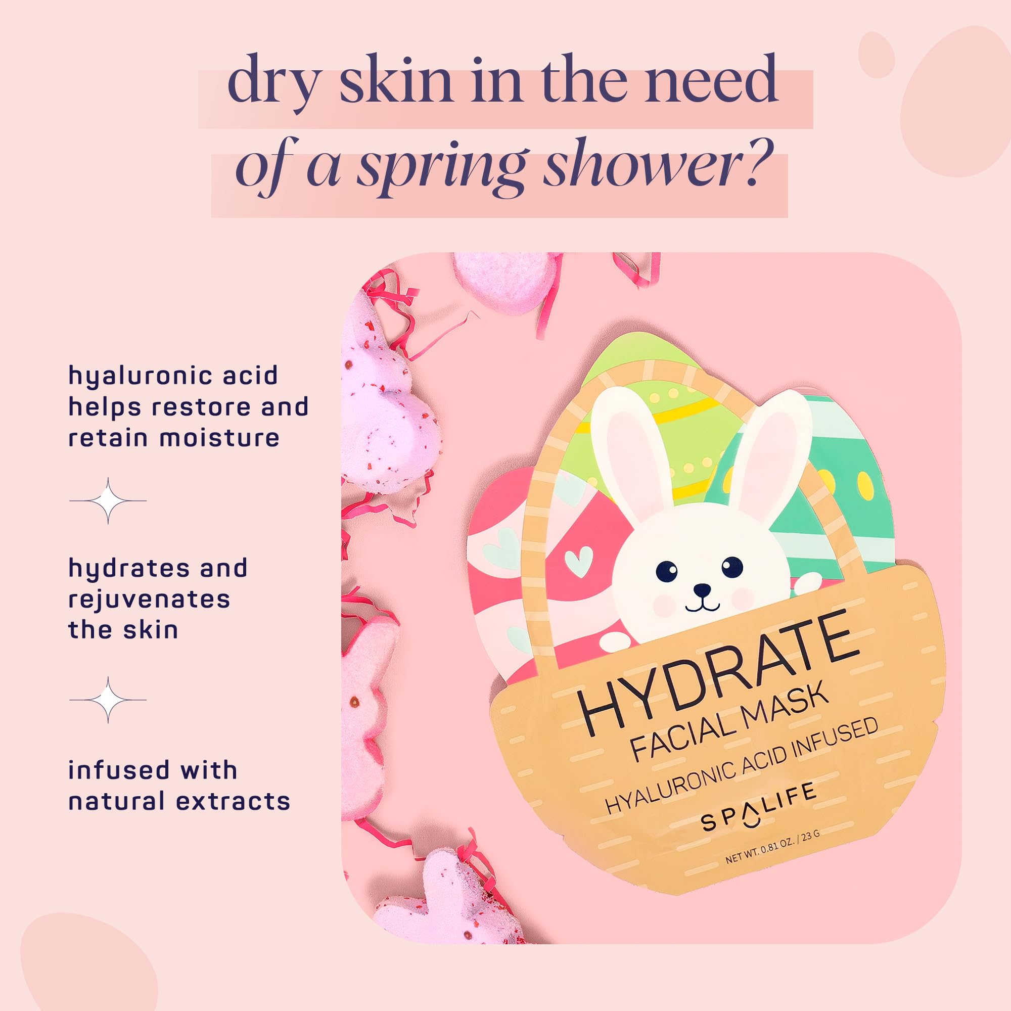 SpaLife dewy skin mask provides a soft glow and hydration