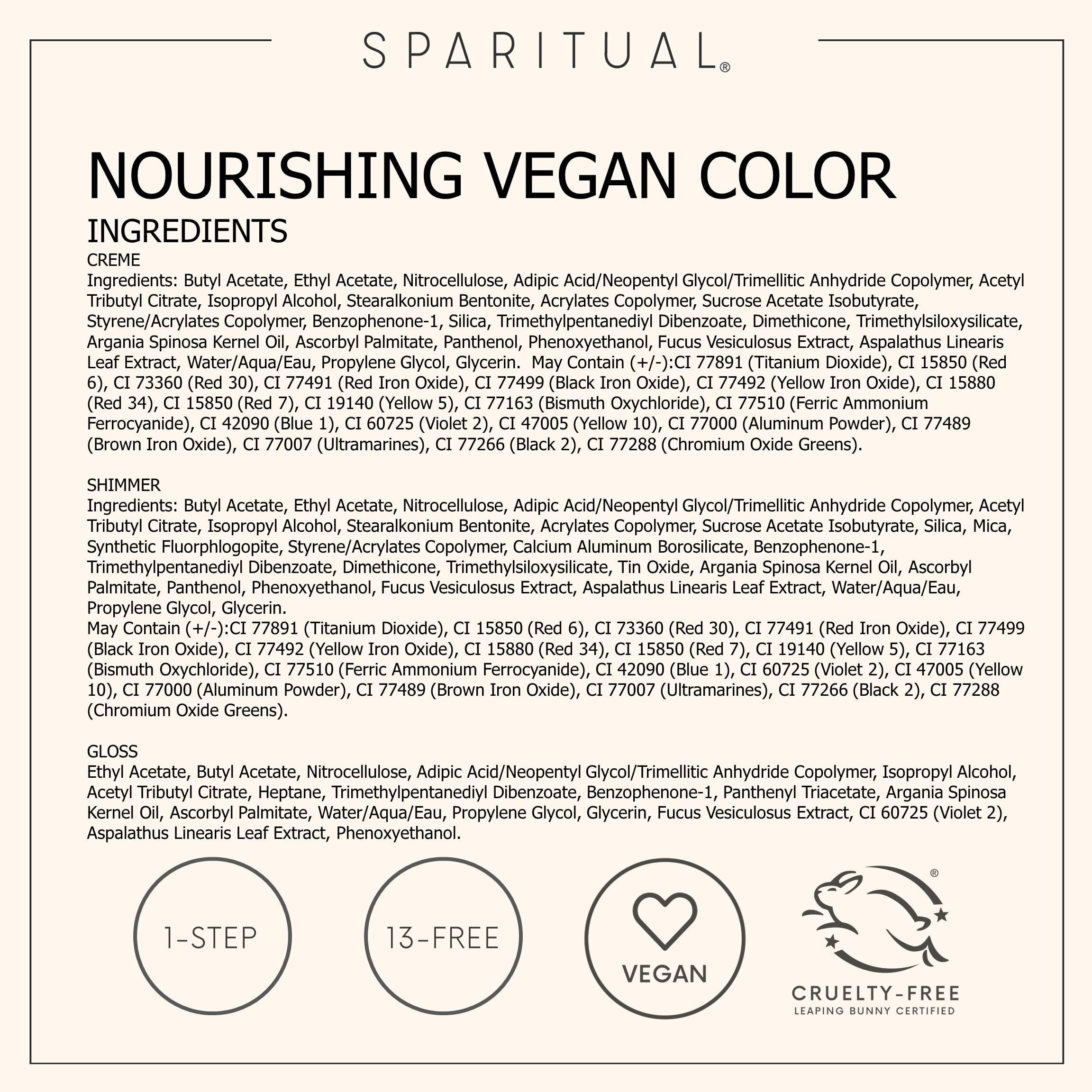 SpaRitual packaging highlights vegan, 13-free formula for sustainable beauty