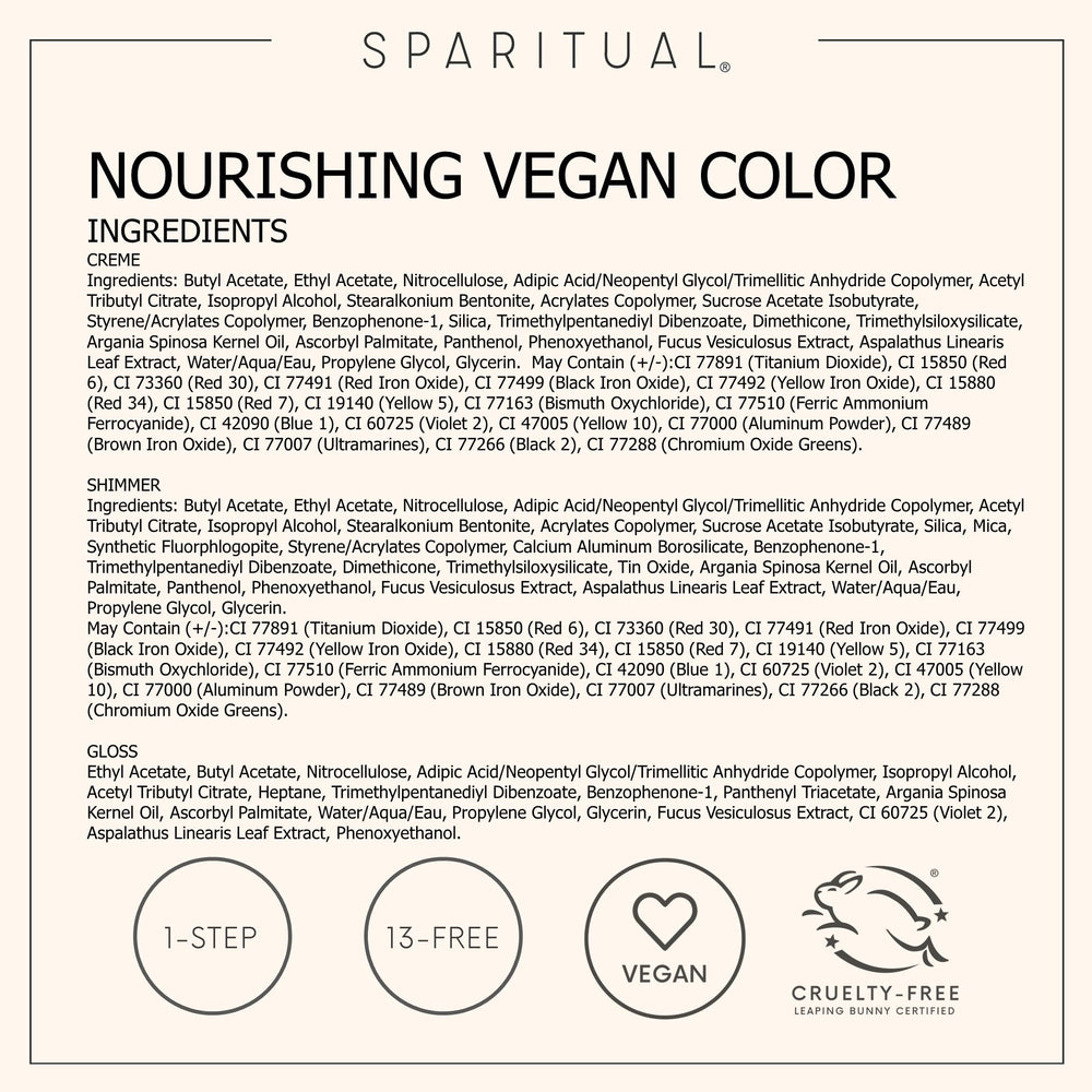 SpaRitual packaging highlights vegan, 13-free formula for sustainable beauty