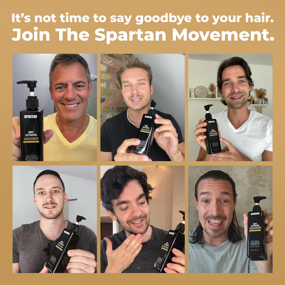 Spartan Bottle finish and hair shine preview for fuller look.
