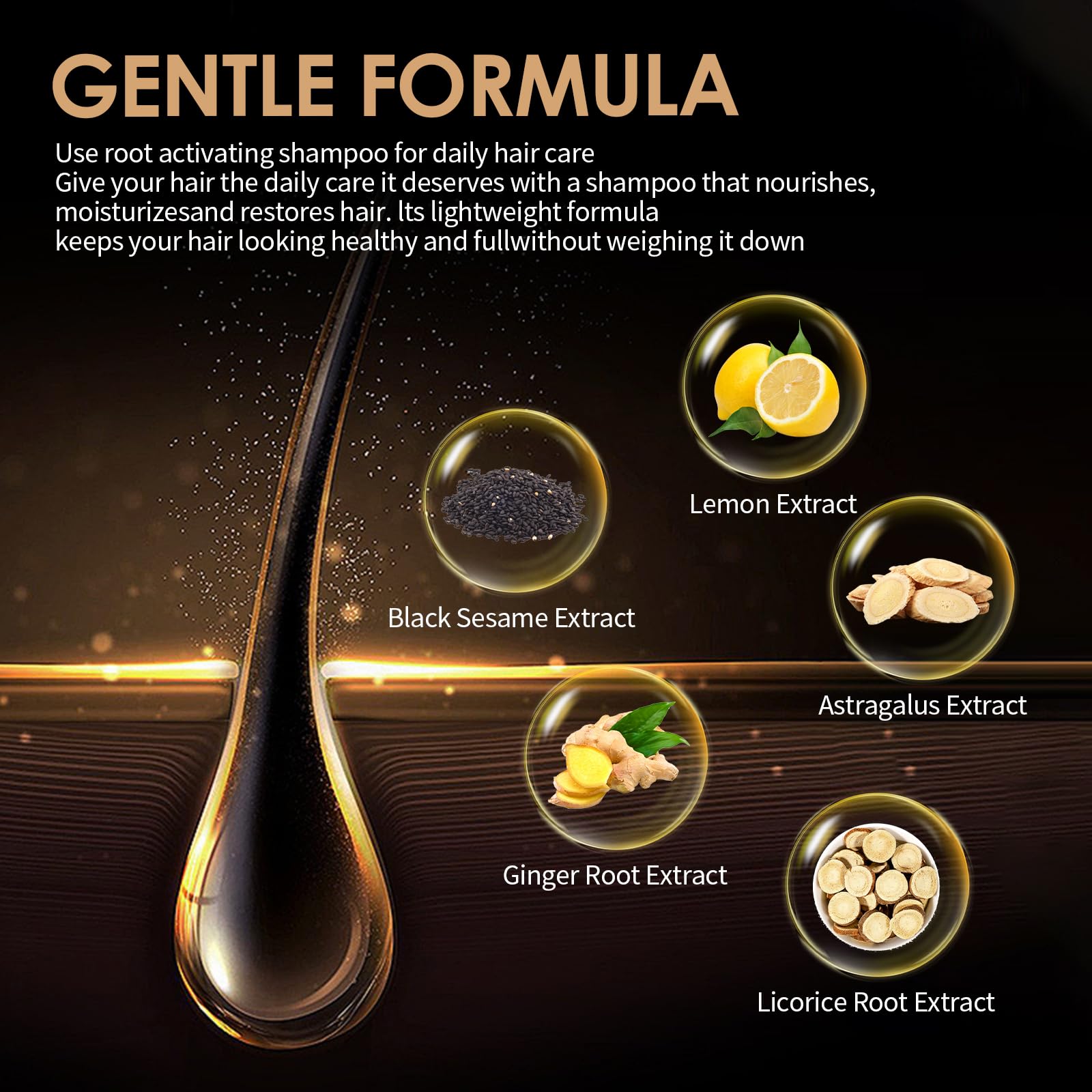 Pouring lather of Spartan Root Activator shampoo ready for use.
