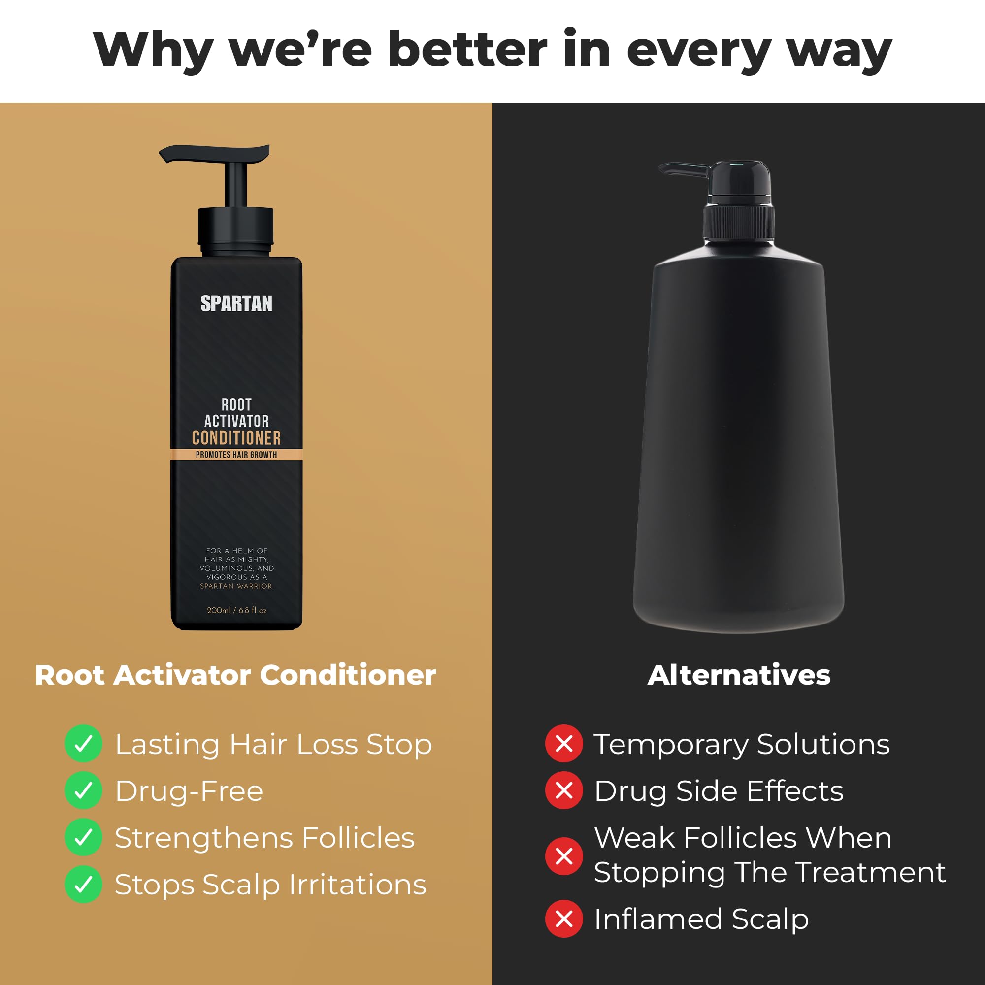 Spartan Shampoo and Conditioner pairing on shelf for complete routine.