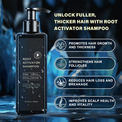 SPARTAN HAIR Root Activator Shampoo label detail highlighting leaf extract and natural formula