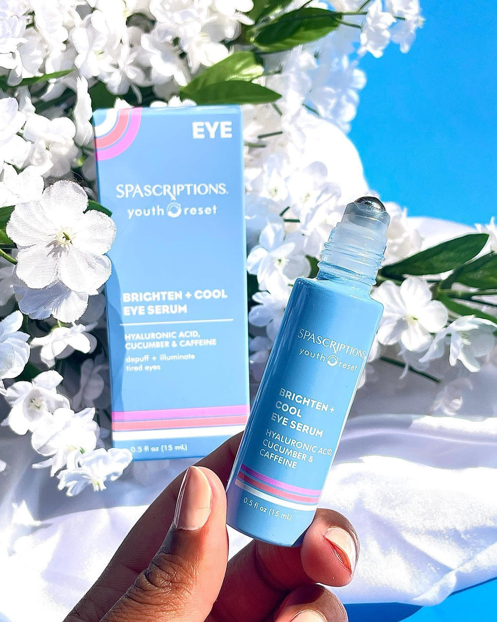 SpaScriptions skin hydration glow after eye serum use.