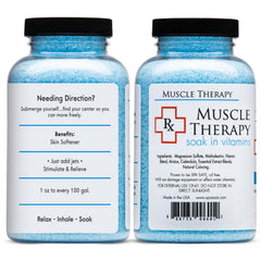 Spazazz Muscle Therapy bath salt jar soothes muscular tension during soak