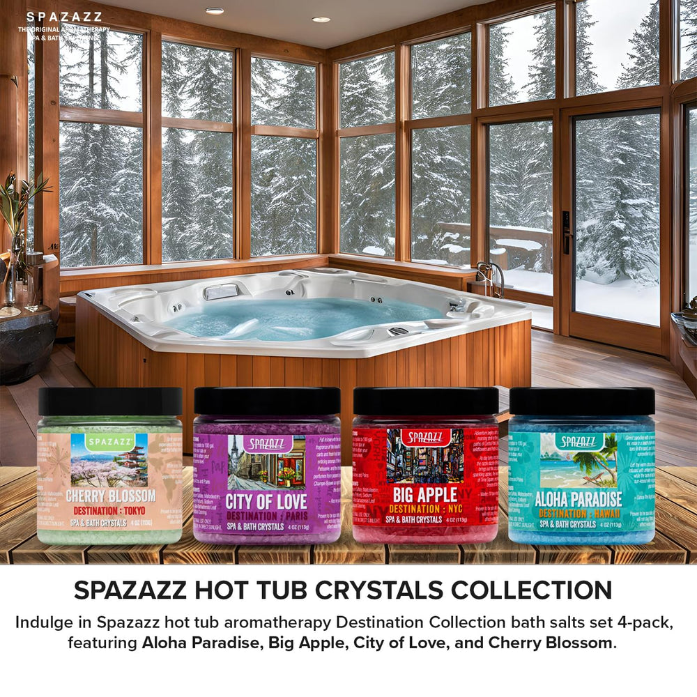 Spazazz relaxation-friendly bath salts for foot baths and spa days.