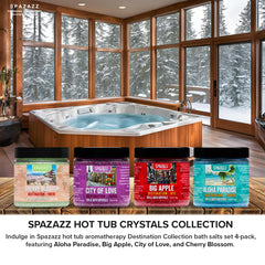 Spazazz relaxation-friendly bath salts for foot baths and spa days.