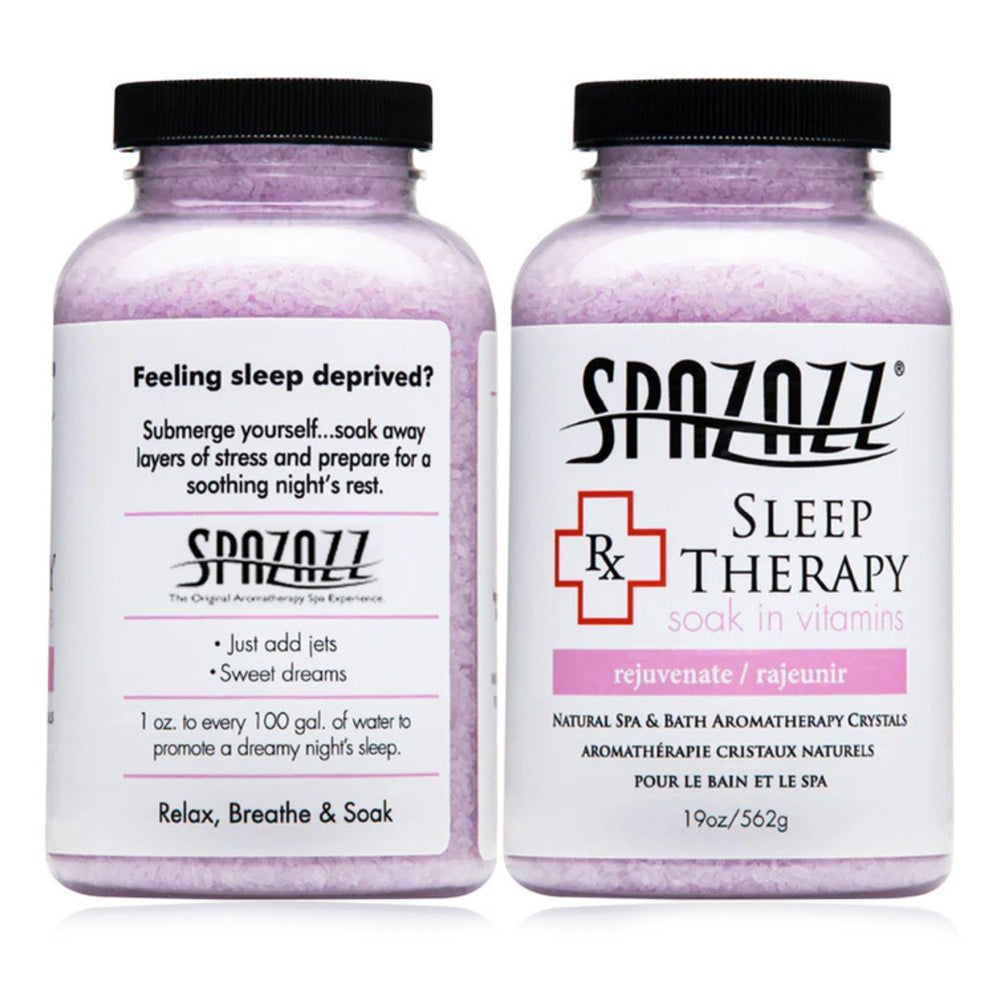 Crystals dissolving in water for spa-like aromatherapy with Spazazz RX