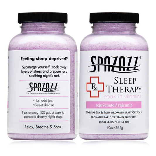 Crystals dissolving in water for spa-like aromatherapy with Spazazz RX