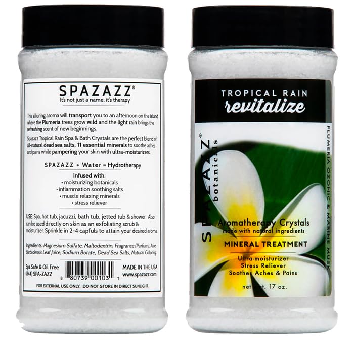 SPAZAZZ Spa Bombzz Honey Mango crystals jar aporta lujo exótico al baño.