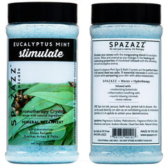 SPAZAZZ Spa Bombzz display de 3-pack mostrando las fragancias disponibles.