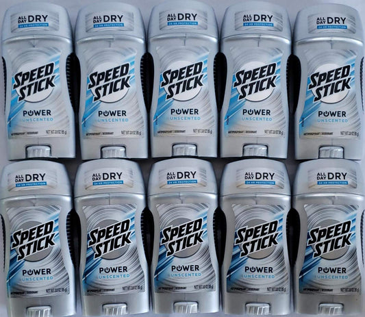 Speed Stick Power unscented 3oz bottle for reliable all-day protection