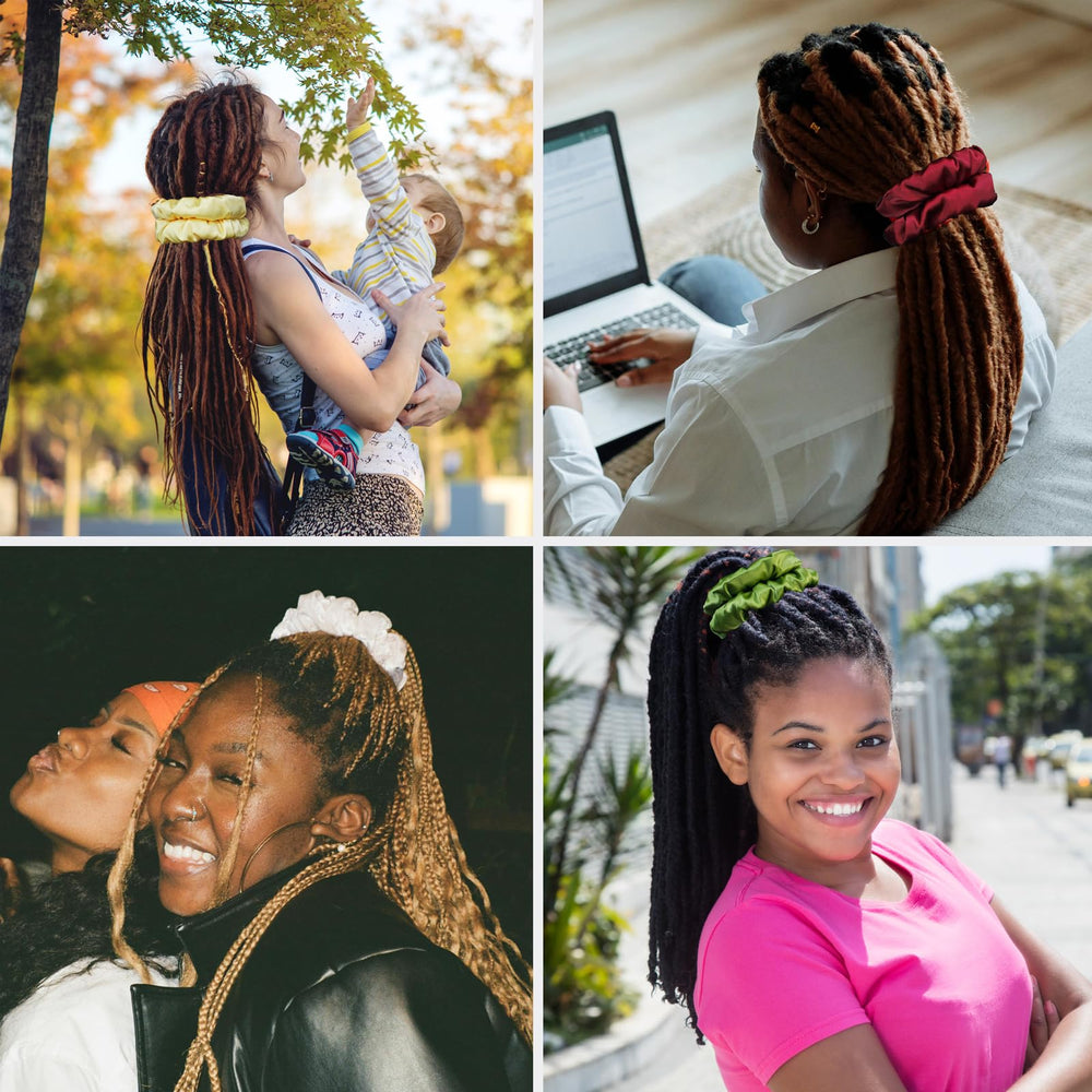 Spiral Lock Hair Tie extralarge stays put during workouts.