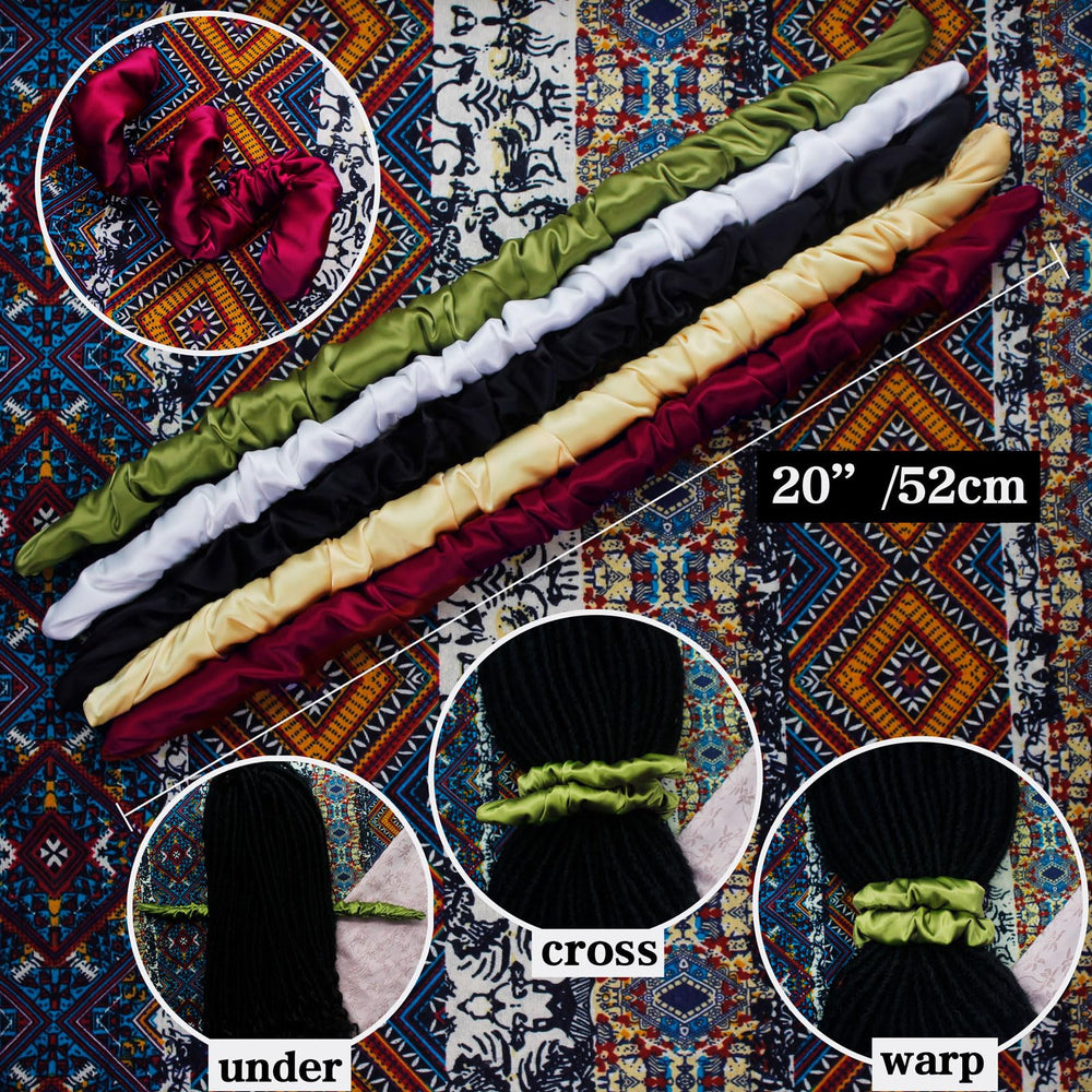Spiral Lock Hair Tie extralarge on braids and curls, ideal for daily wear.