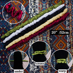 Spiral Lock Hair Tie extralarge on braids and curls, ideal for daily wear.