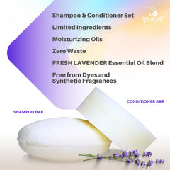SpiraLeaf conditioner bar showcasing lavender-bergamot blend for smooth, manageable hair.