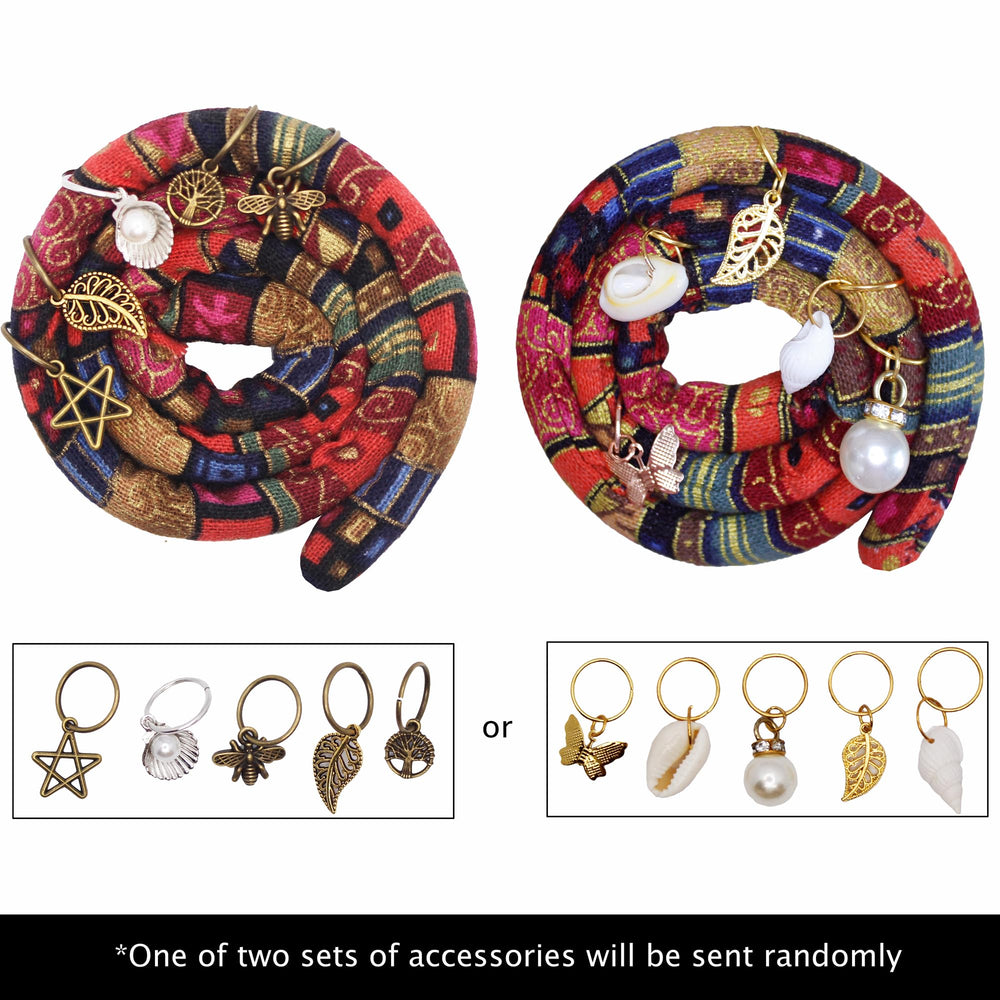 Spira Lock 20-inch colorful wrap displayed on thicker hair