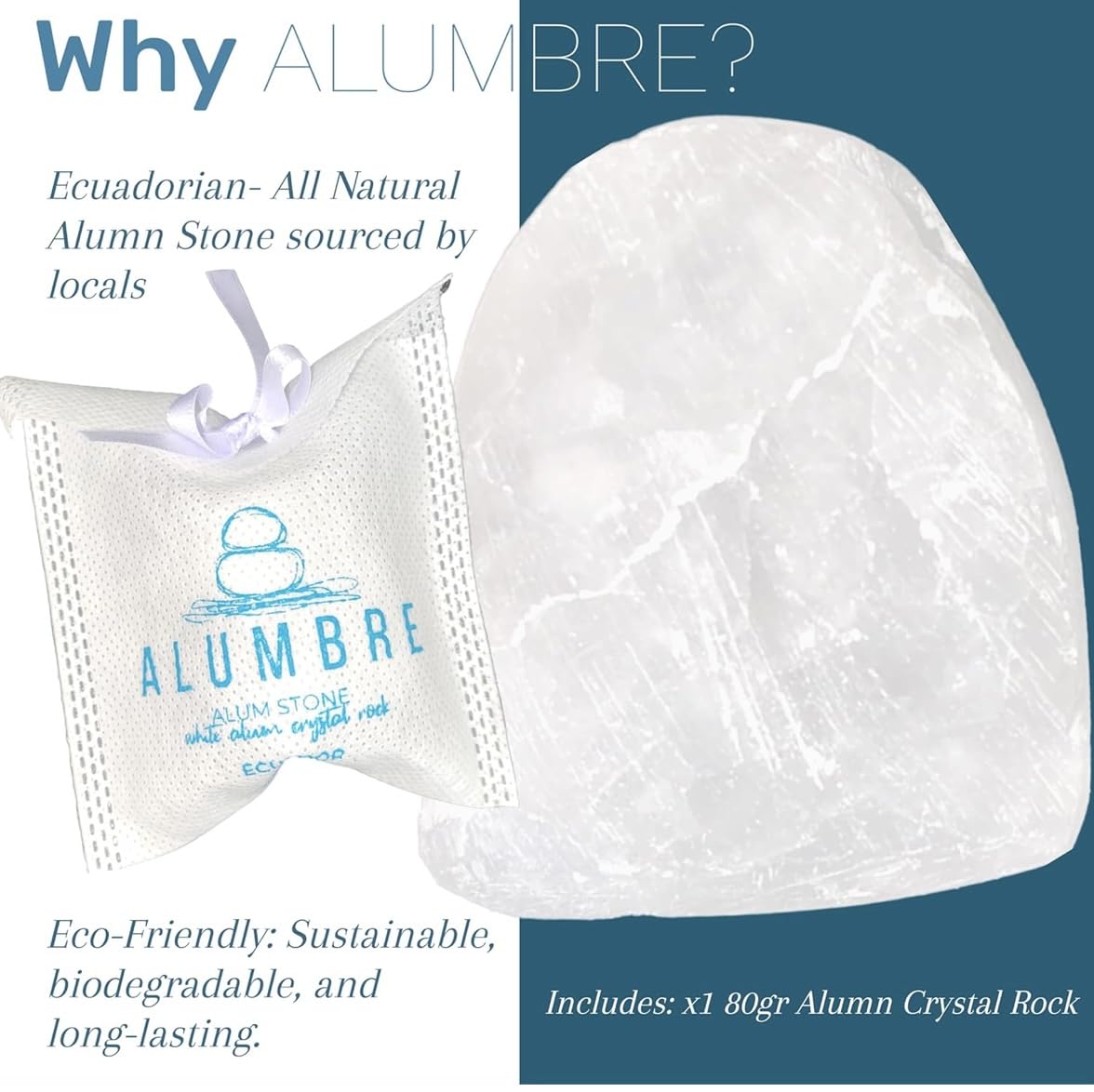 Spirit Of The Forest alum stone on skin provides gentle soothing.
