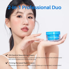 SPODARE Blue Copper Peptide Day Gel close-up highlighting pore-minimizing, matte finish
