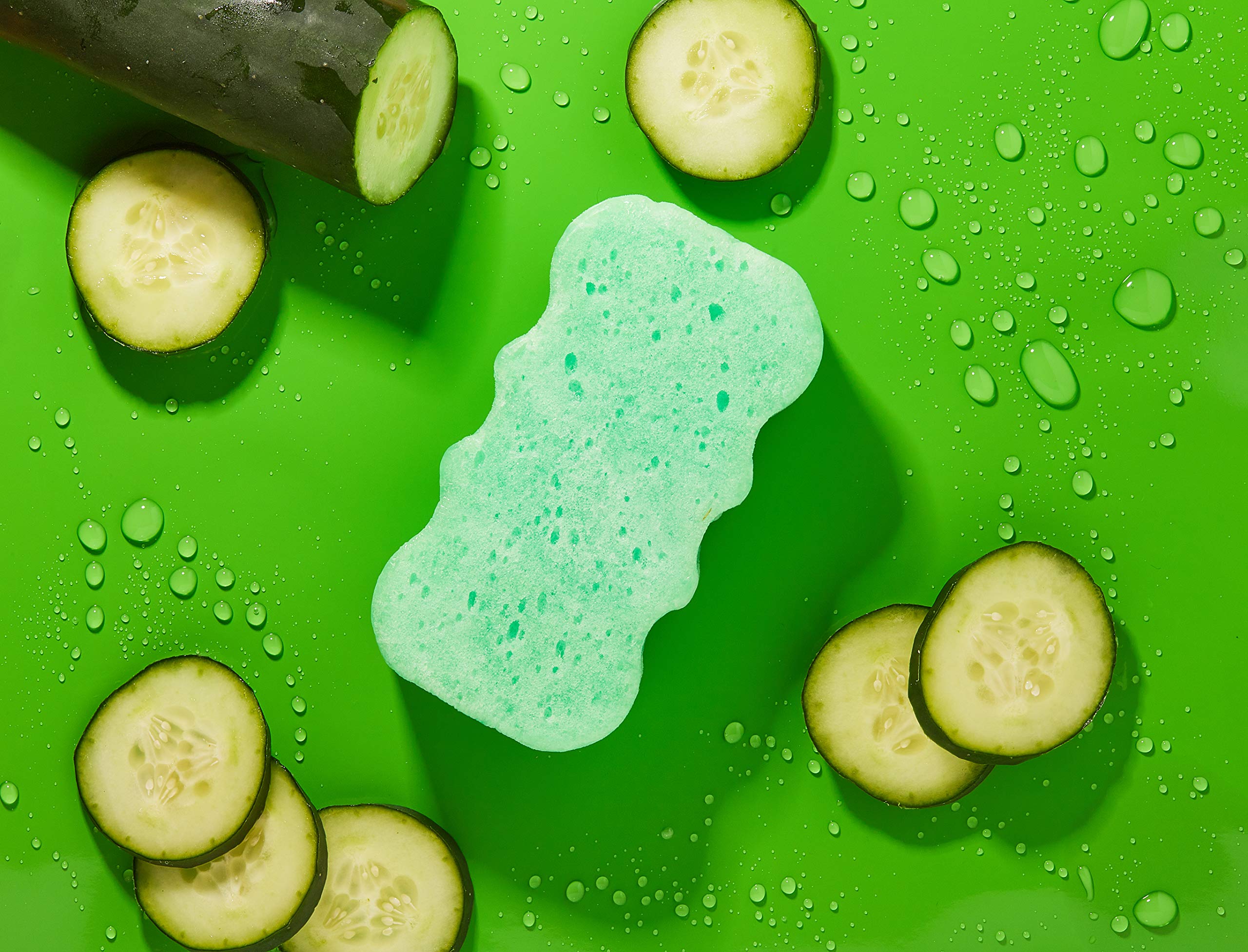Spongeables Cool Cucumber shower scene evokes refreshing daily routine