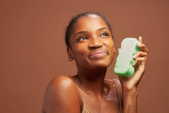 Spongeables Cool Cucumber soap-filled interior cleanses with ease