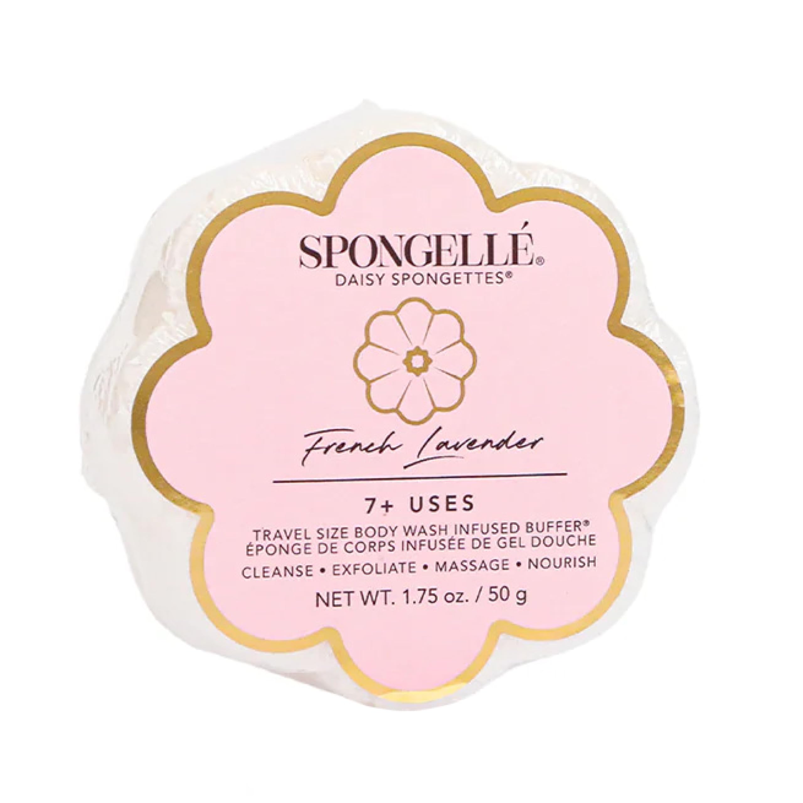 SPONGELLÉ Daisy Spongette French Lavender packaging, gift-ready presentation.