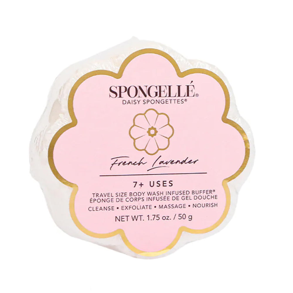 SPONGELLÉ Daisy Spongette French Lavender packaging, gift-ready presentation.