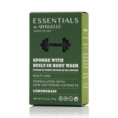 SPONGELLÉ Men’s Essentials Lemongrass Buffer packaging, travel-ready for daily cleansing.
