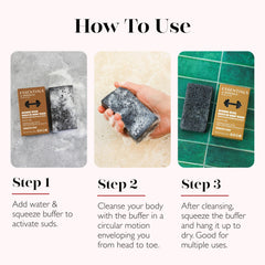 SPONGELLÉ Tobacco Leaf Buffer's textured surface provides a comfortable grip during use.