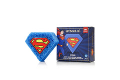 Spongellé Superman Citrus Buffer under running water activates a rich lather for cleansing.