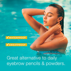 Sport Cosmetics eyebrow color light brown before-after images show subtle enhancement.
