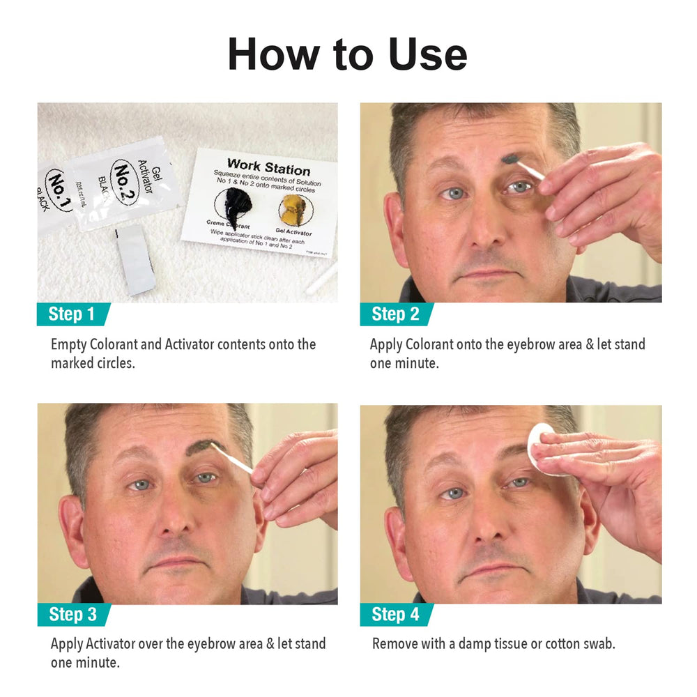 Sport Cosmetics eyebrow colorant packaging showing shade information on the box.