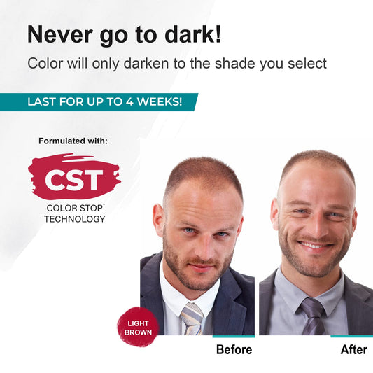 Sport Cosmetics Sport Eyebrow Colorant close-up shows the dark brown shade on skin