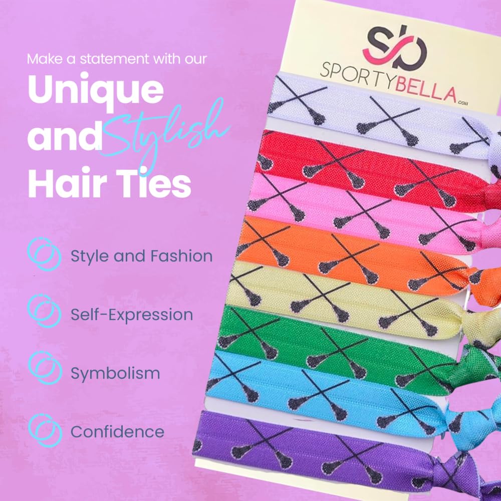 SportyBella lacrosse ball design hair ties for active wear