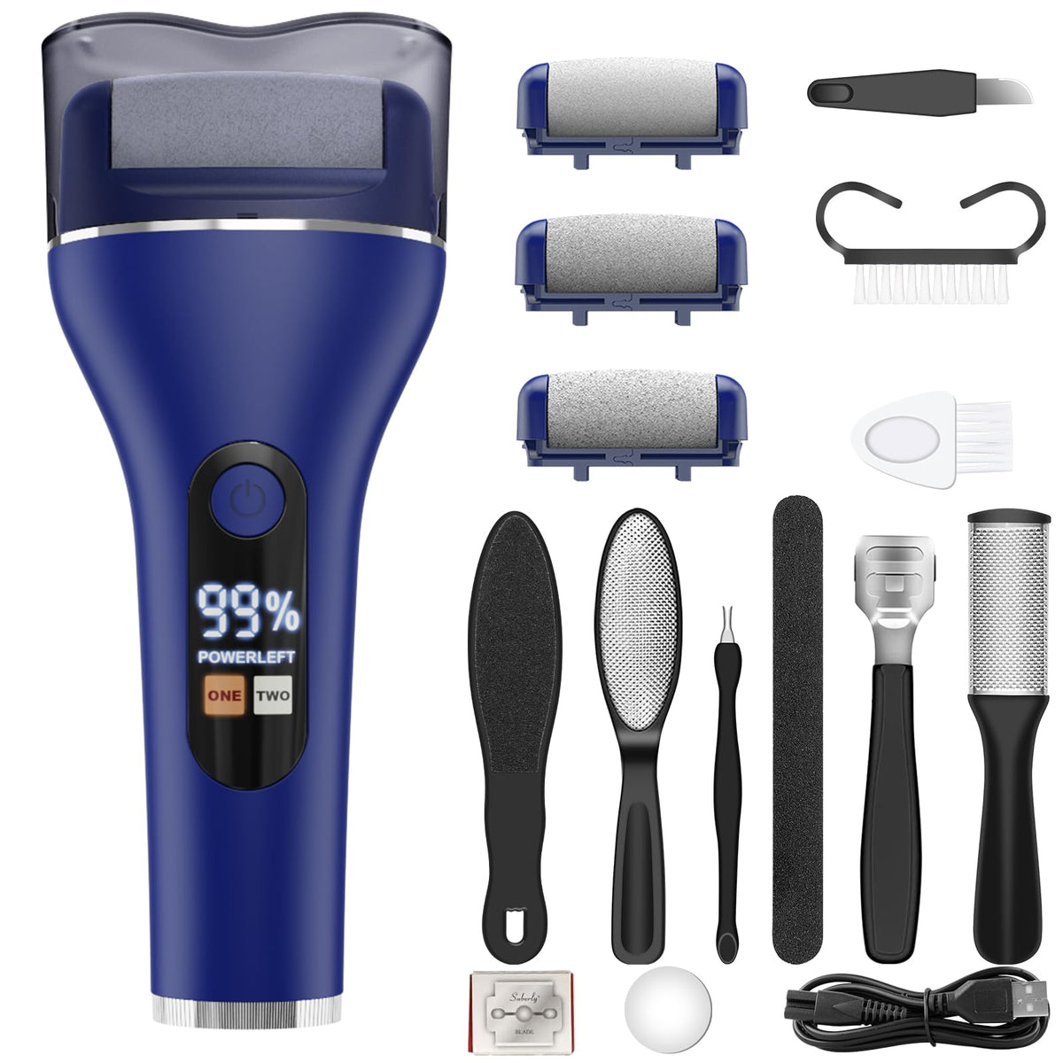 Spriak electric foot file front view for at-home pedicures