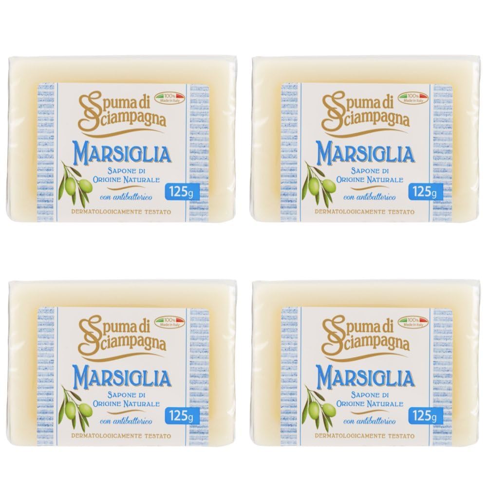 Spuma di Sciampagna Marsiglia soap bars pack front view for gentle daily cleansing