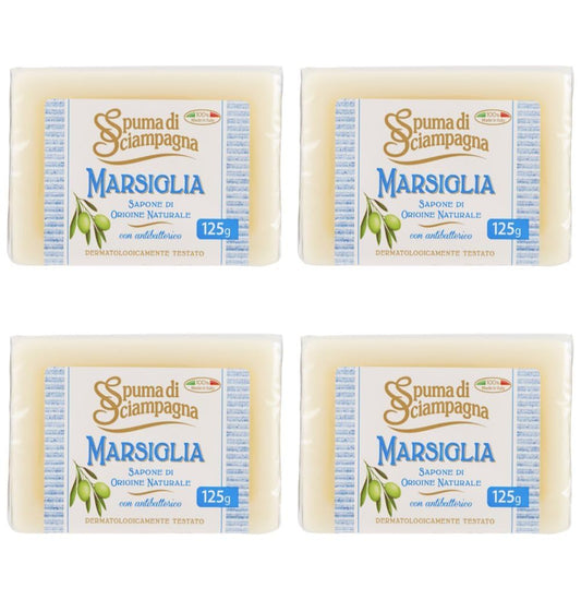 Spuma di Sciampagna Marsiglia soap bars pack front view for gentle daily cleansing