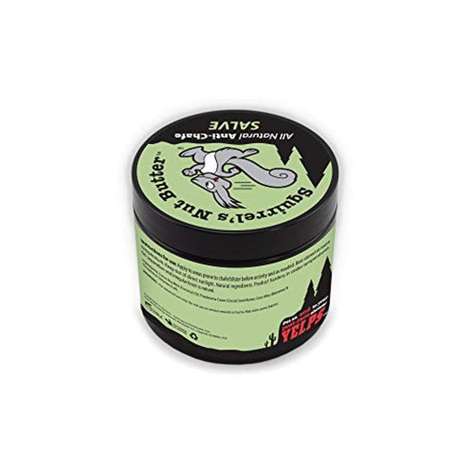 Squirrel's Nut Butter open tub shows creamy texture for easy application
