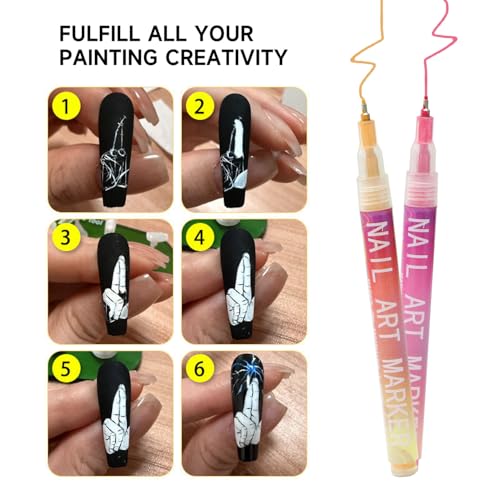 SRIOIO nail art pens with fast-drying, vivid colors for quick designs.