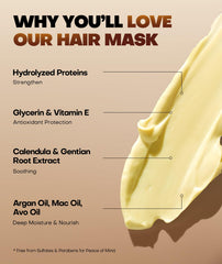 Srripo collagen hair mask packaging highlights cruelty-free and sulfate-free claims.
