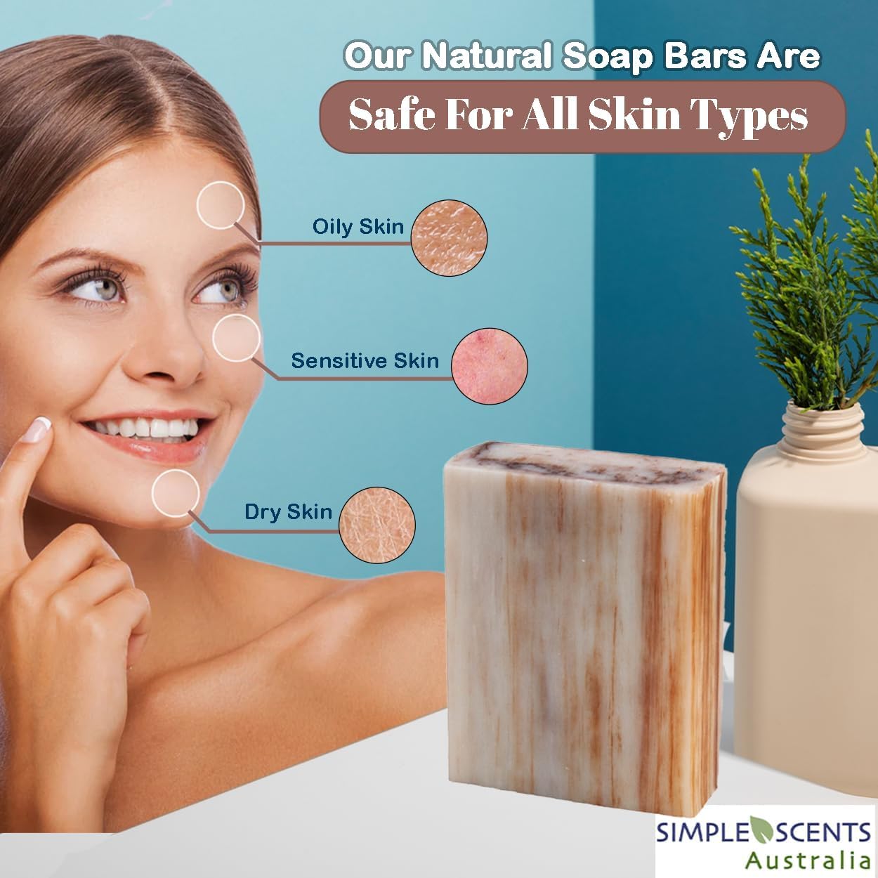 SSA White Orchid & Lily soap bar lathers softly for face, hands and body