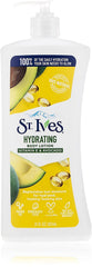 St. Ives Daily Hydrating Lotion bottle shows 21oz capacity for daily use.