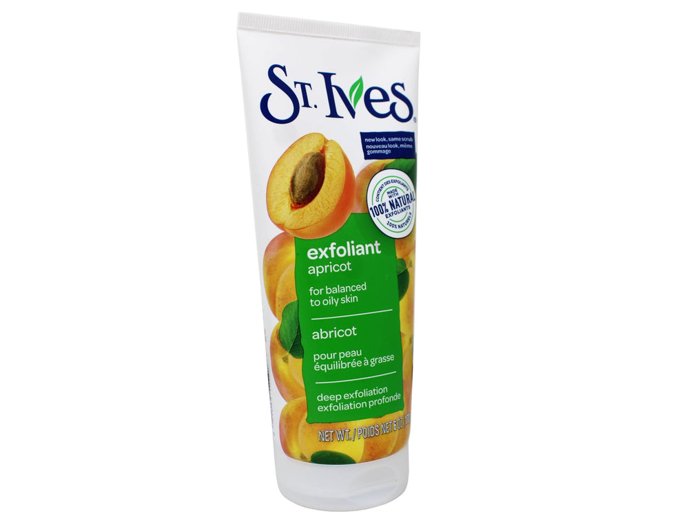 St. Ives Fresh Skin Scrub six-ounce pack on shelf communicates value